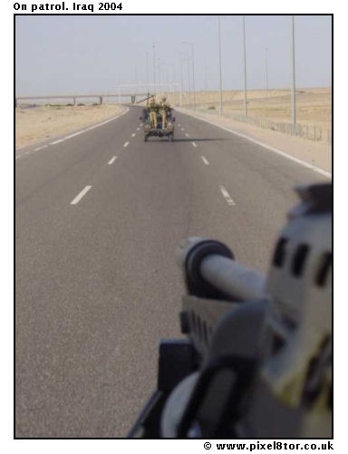 On patrol, Iraq 2004